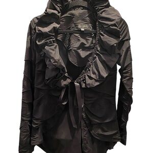 🇨🇦Dinh Ba Black Ruffled Women's Jacket Size Large